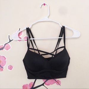 VS Pink Black Caged Push-Up Bralette